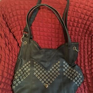 Envy Black Studded Shoulder Bag